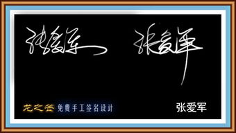 电脑签名设计,我叫 张爱军,哪位高手帮我设计个个性签名啊