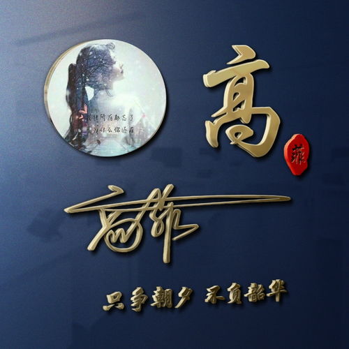 精品签名头像上线,3d高端立体大气姓氏头像,只争朝夕不负韶华